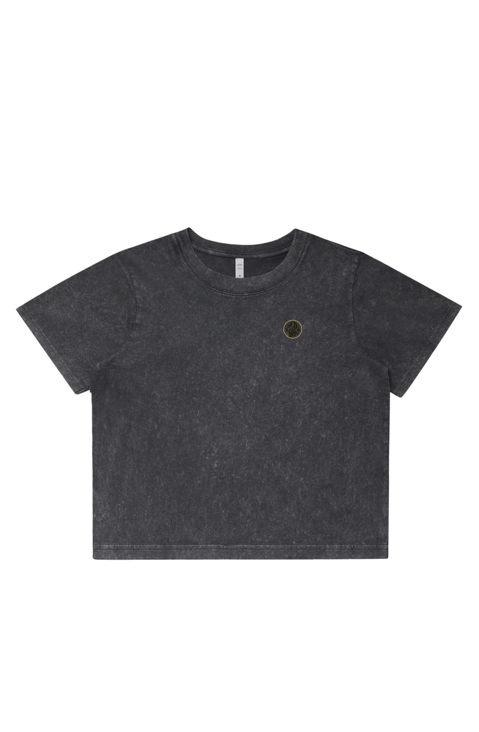 Womens Stone Wash Heavy Crop