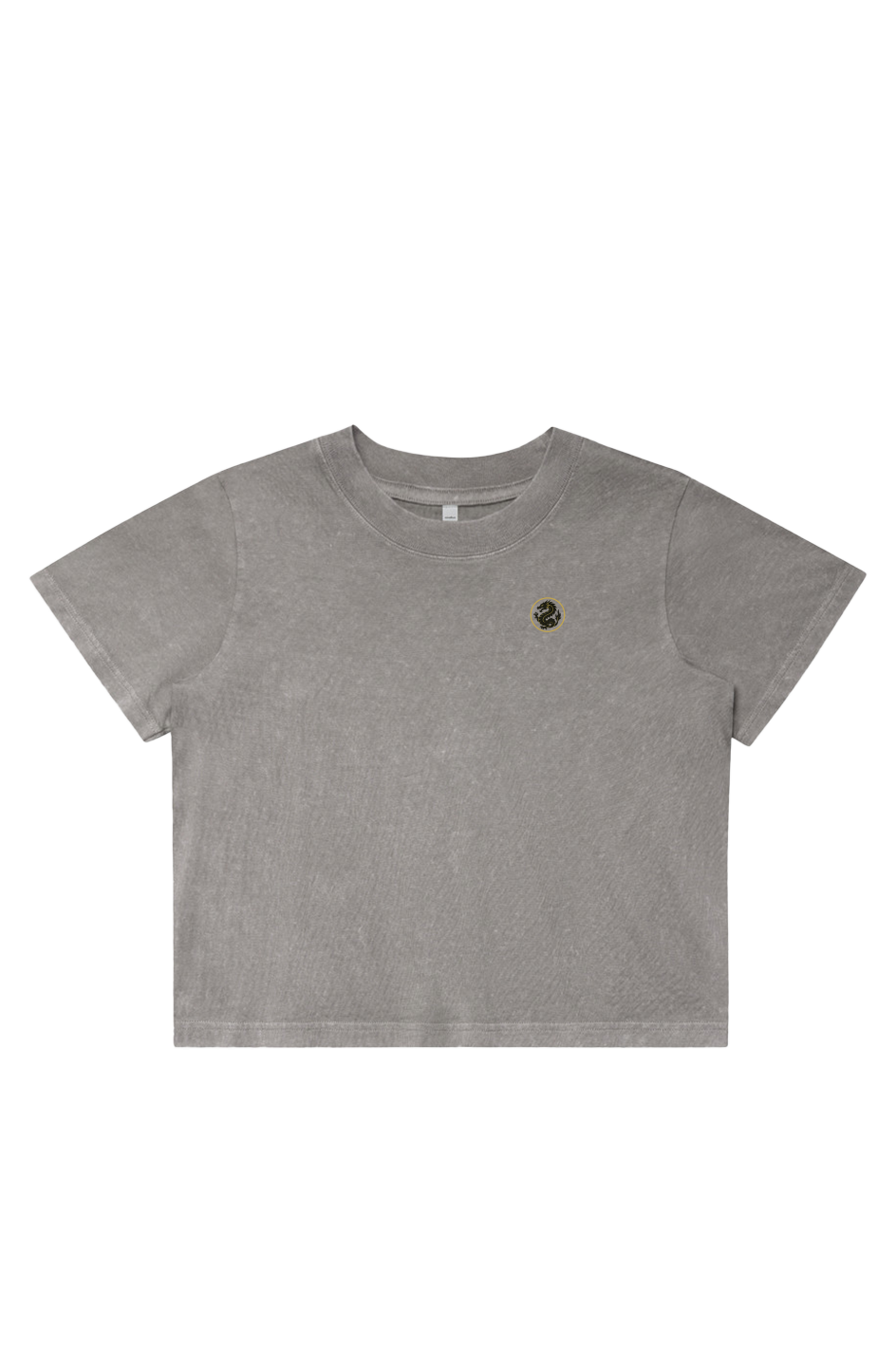 Womens Stone Wash Heavy Crop